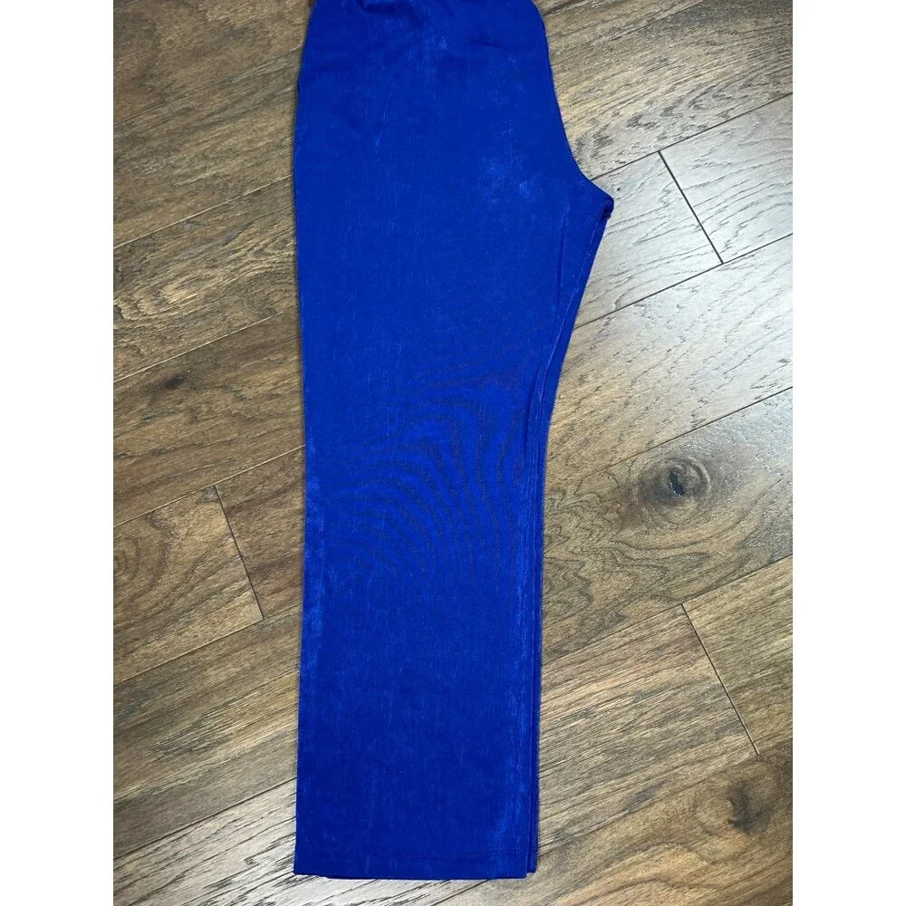 Chico's Travelers Pull On Pants Blue Sz 3R (US XL) EUC