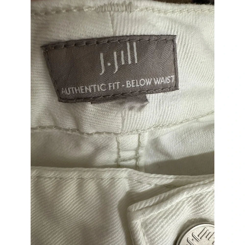J Jill Pants Womens 16 White Authentic Fit Cropped Below‎ Waist Stretch Cotton