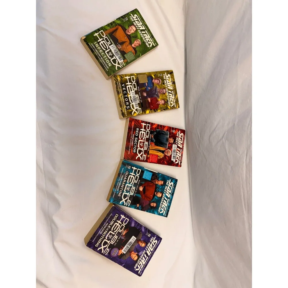 Star Trek The Next Generation Double Helix Books 1-5 Paperback Lot TNG Pocket