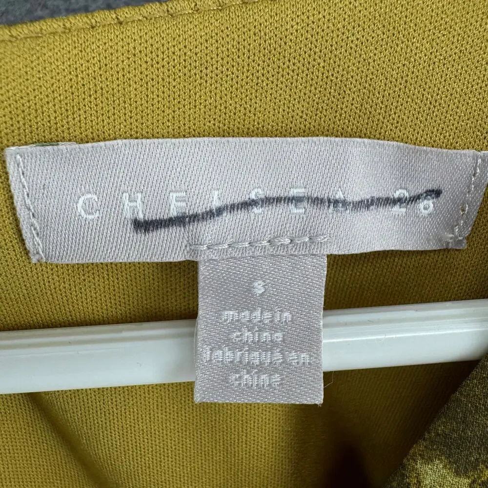 Chelsea 28 Forget Me Not Gathered Waist Midi Dress Womens S Green V‎ Neck