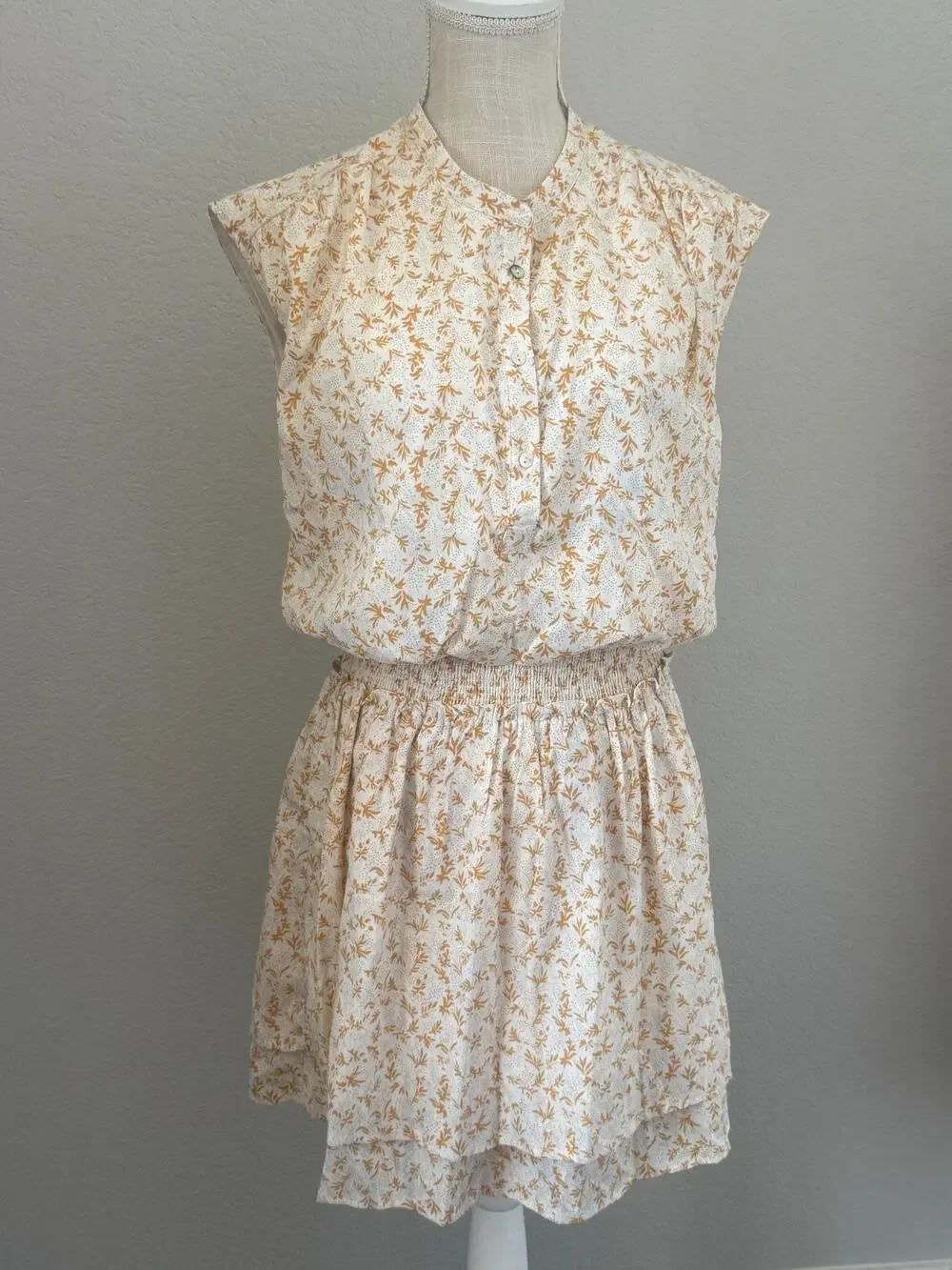 Bishop + Young Kelley Smock Dress Small Floral Cottagecore Prairie Mini NWOT