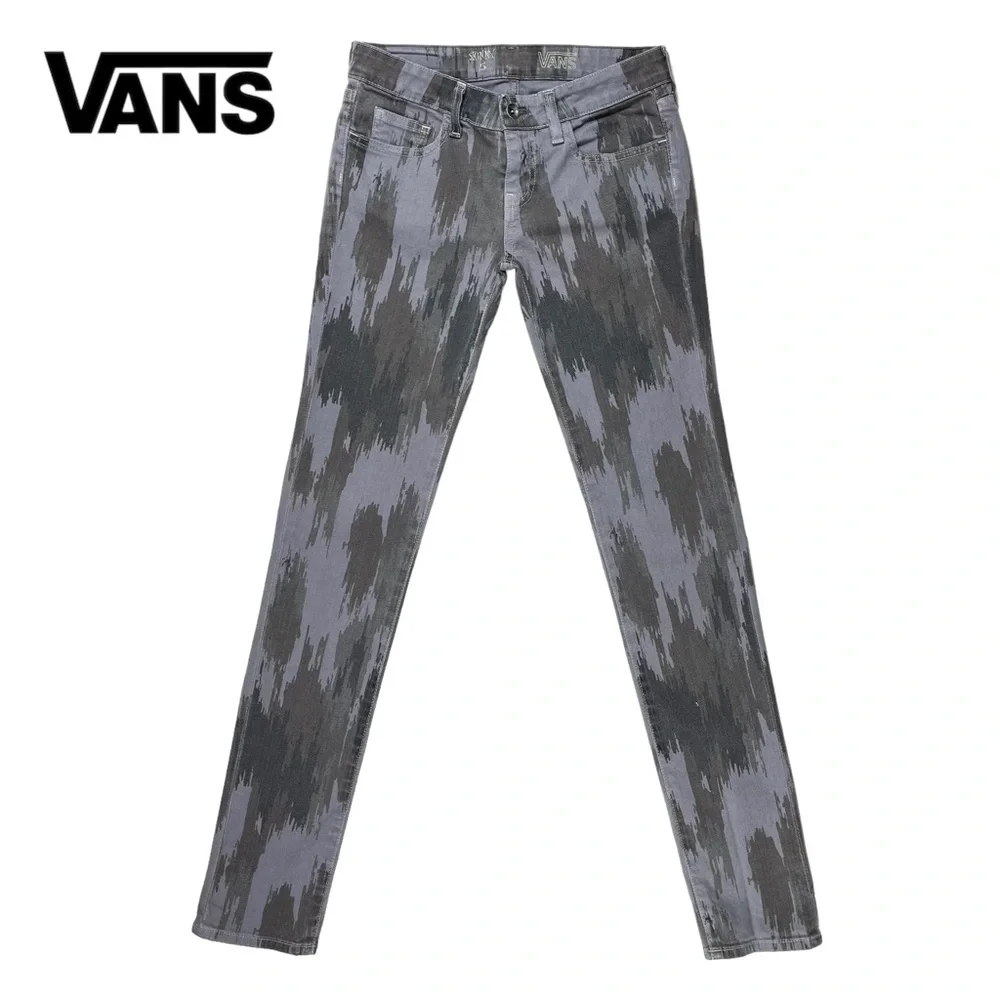 Vans Women’s Size 5 Gray‎ Camouflage Tapered Skinny Denim Jeans