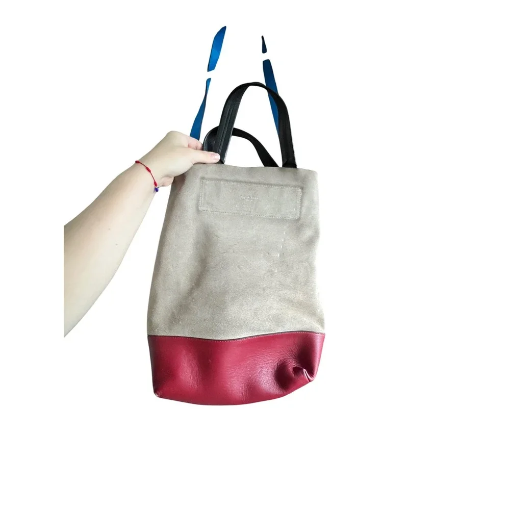 Rag & Bone Walker Convertible‎ Tote Bag Suede Leather Red Bottom