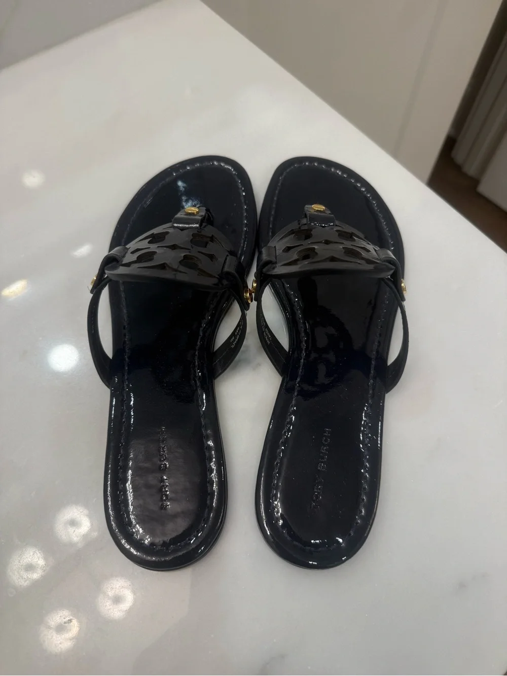 Tory Burch glossy navy