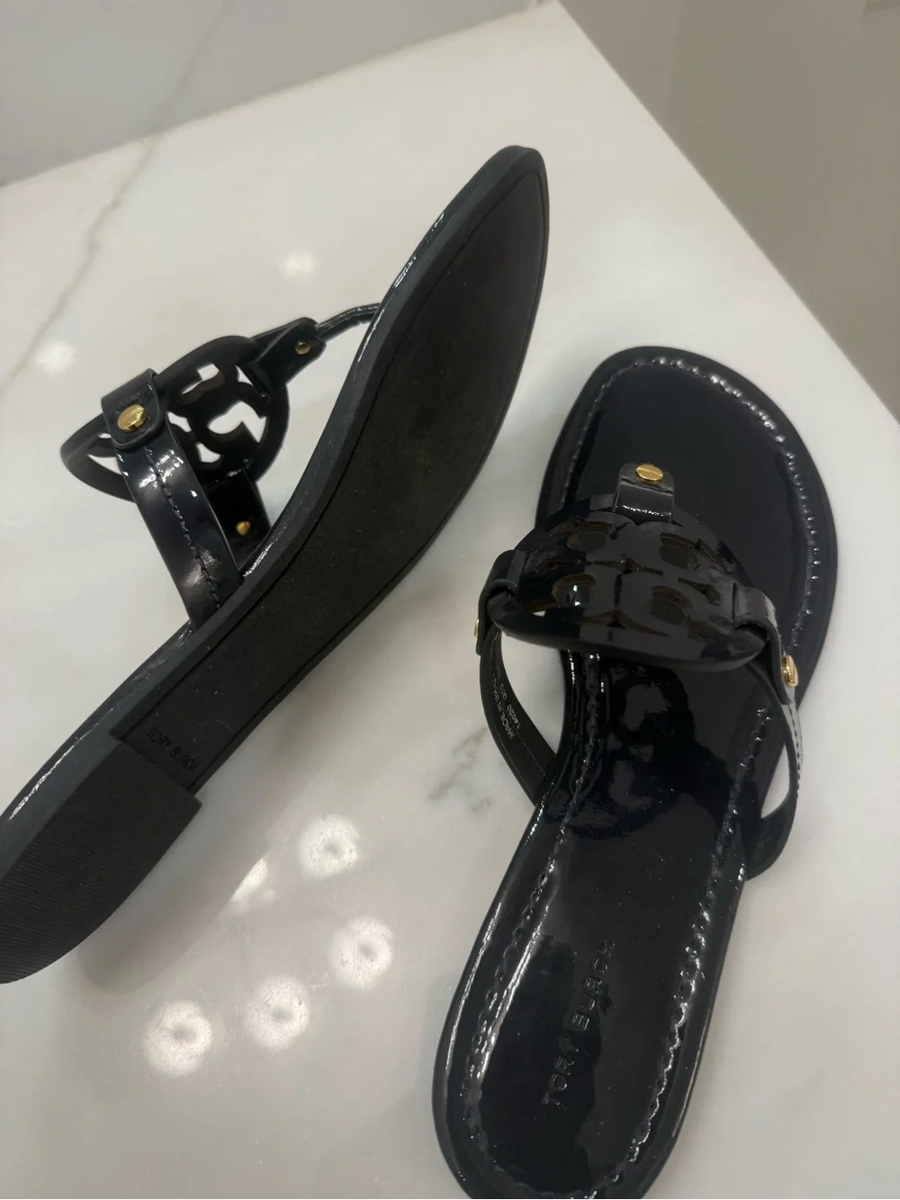 Tory Burch glossy navy