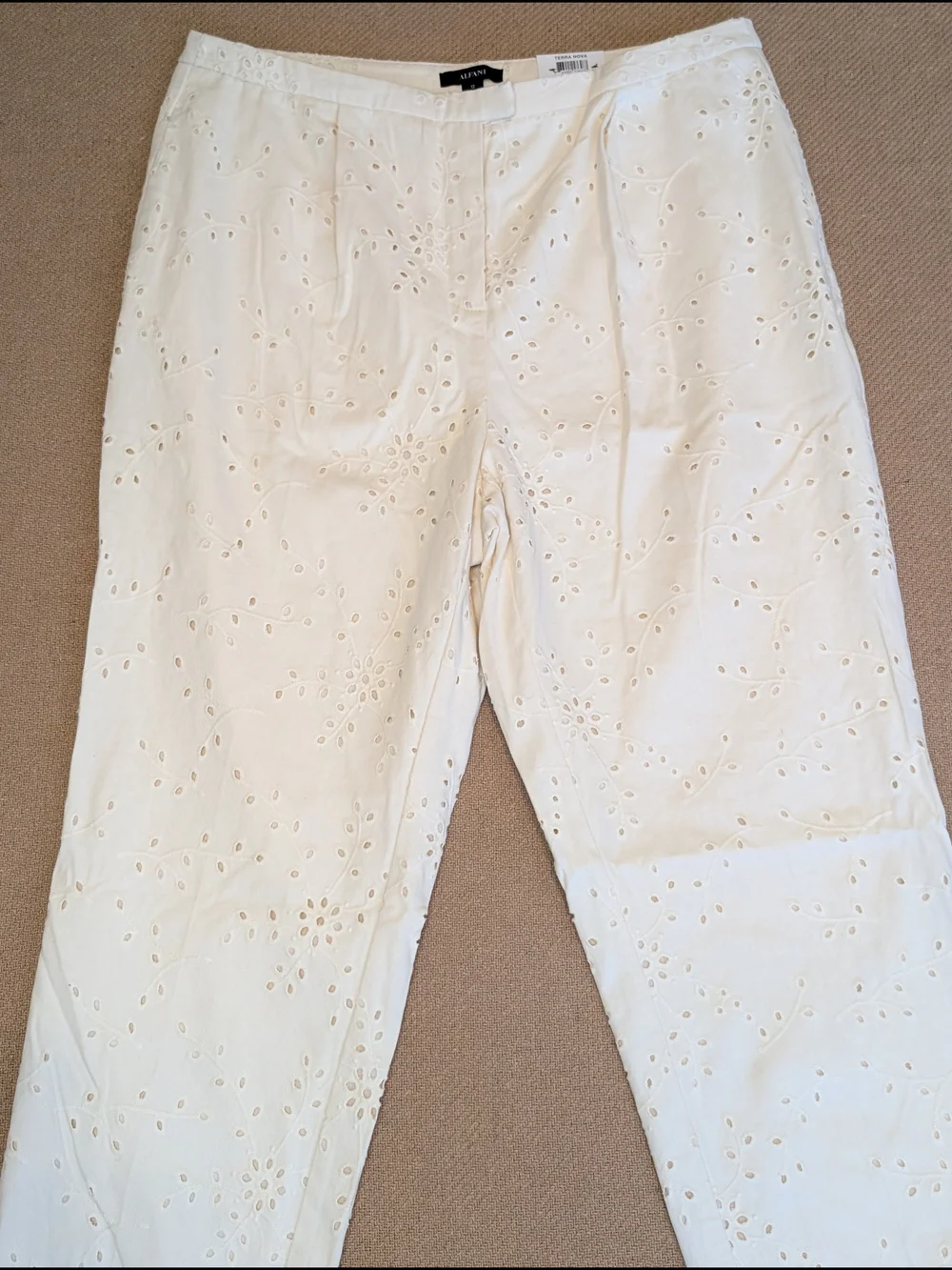 Alfani cream embroidered