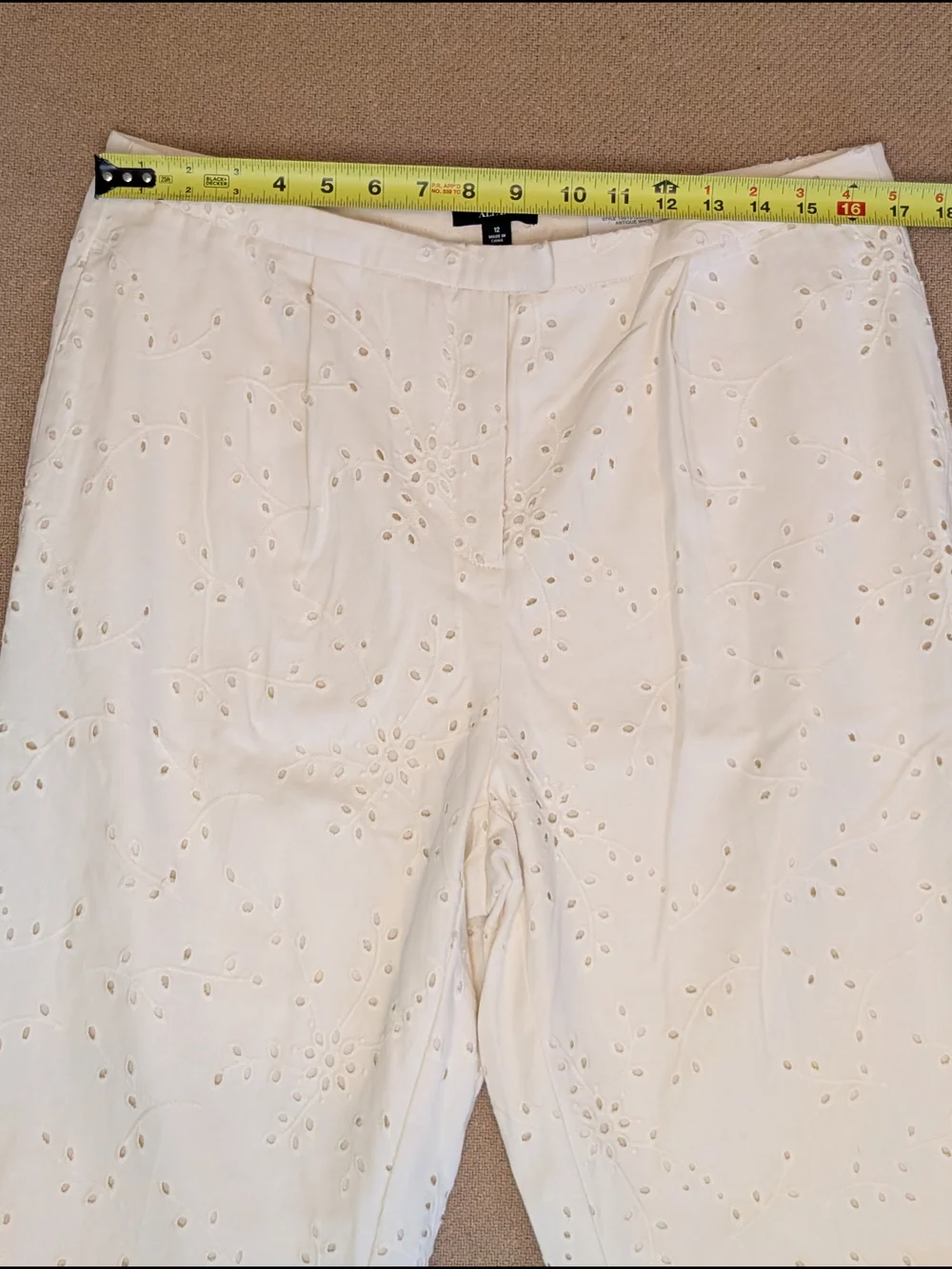 Alfani cream embroidered