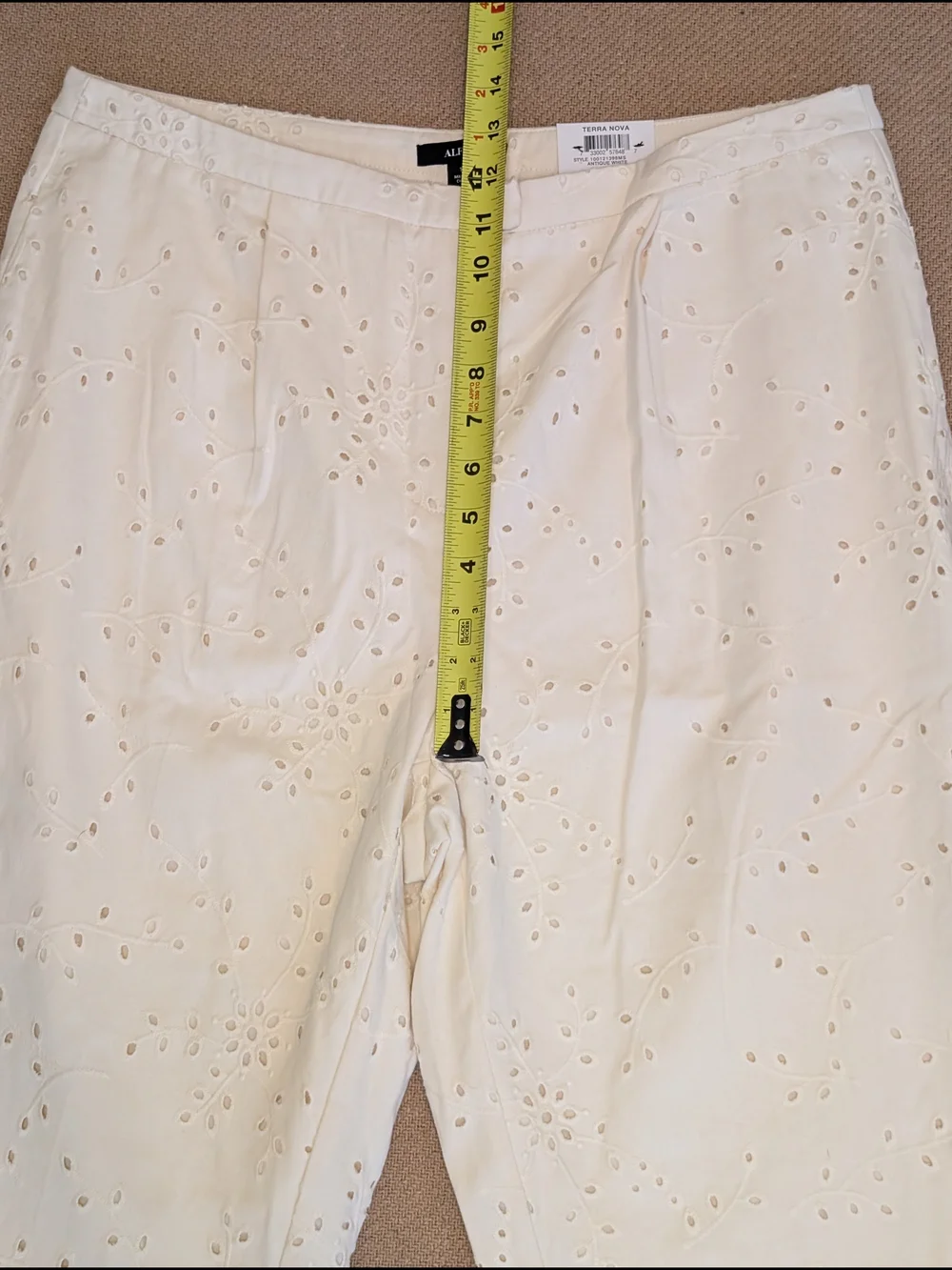 Alfani cream embroidered
