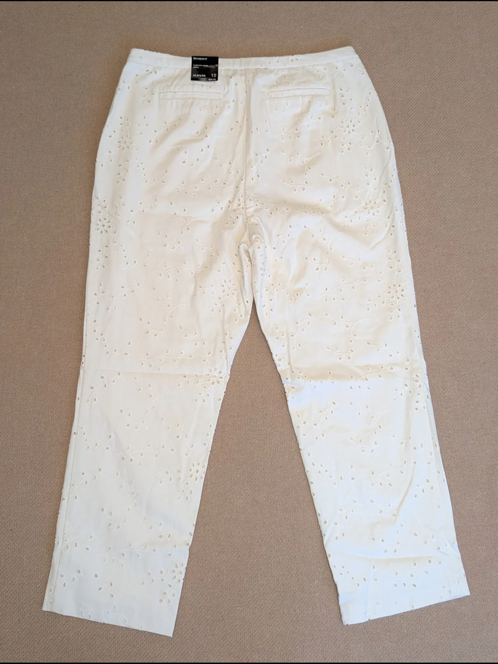 Alfani cream embroidered