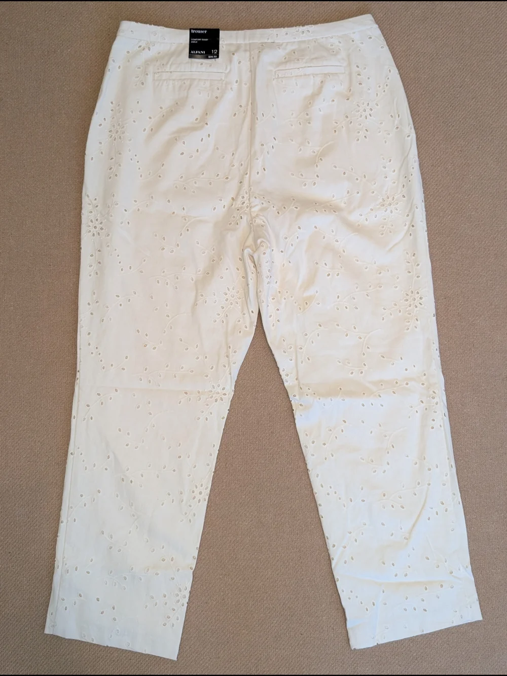 Alfani cream embroidered