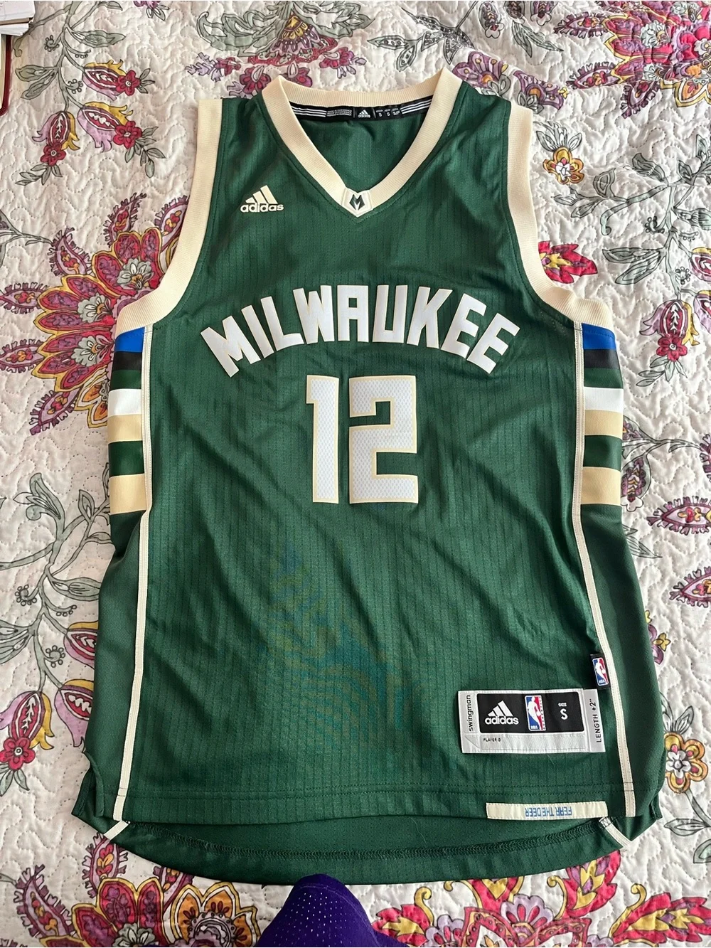 Adidas Milwaukee Bucks Jabari Parker Jersey Size Small +2 Length Y2K