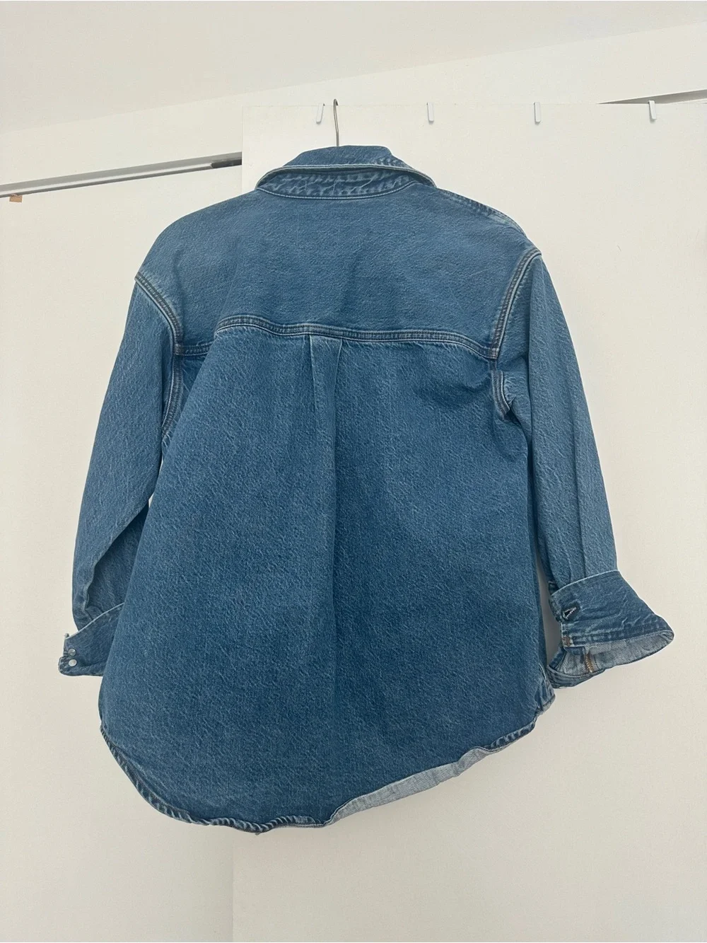 Abercrombie & Fitch Blue Washed Denim Shirt Jacket