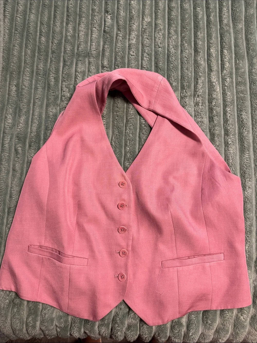 Express Womens Pink Halter Vest Jacket