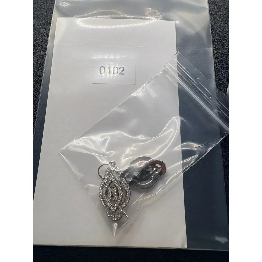 Sterling Silver CZ Fancy Flower‎ Dangle Earrings 6.9g
