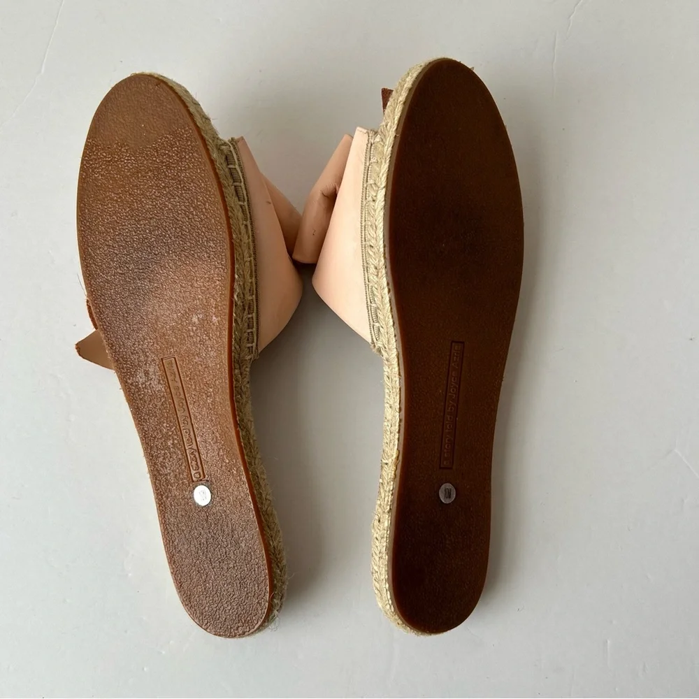 Avec Les Filles Gemma Espadrille Slides Sandal Shoes Pink Pale Peach Flower 10
