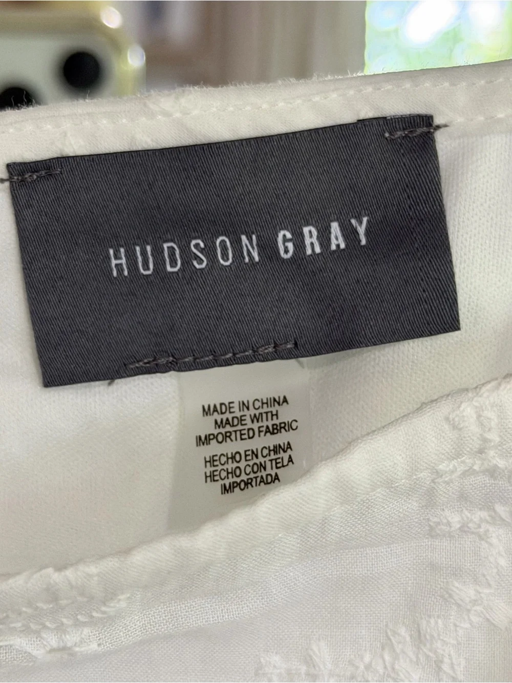 Hudson Gray lightweight white