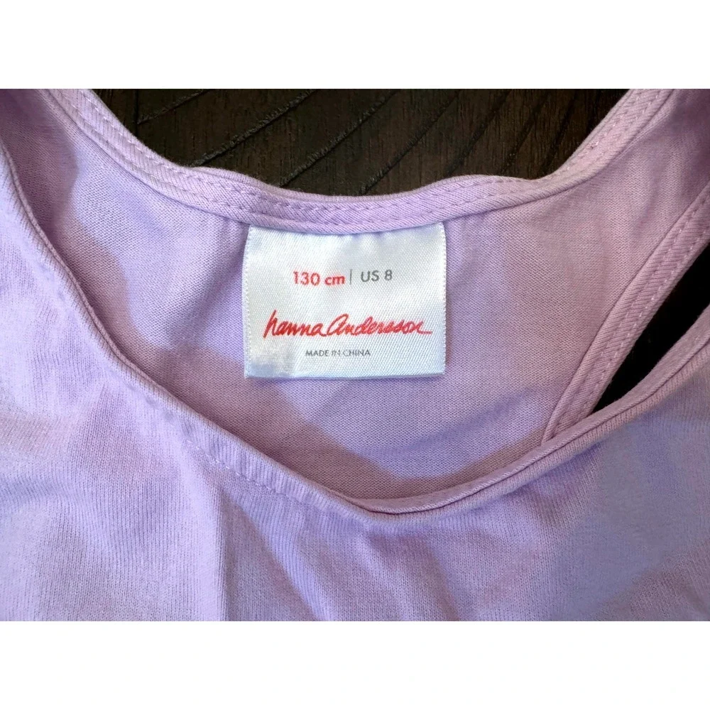 Hanna Andersson Girl Size 8 Colorblock‎ Tiered Dress Pink Purple Blue Sleeveless