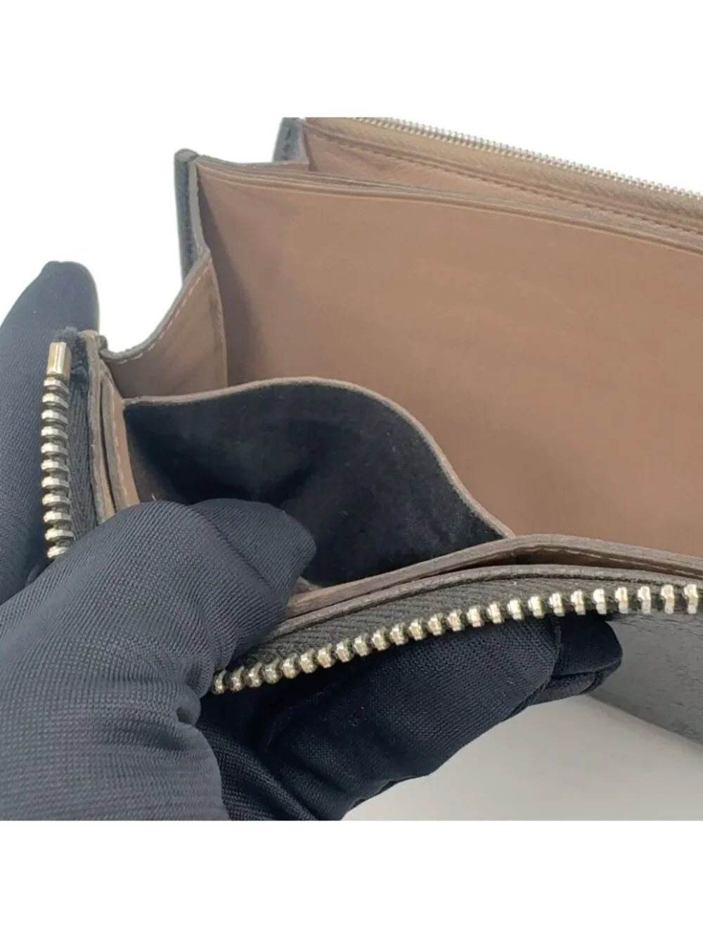 Louis Vuitton Portefeuille Comet Parnassea Leather Black L-Shaped Zipper Wallet