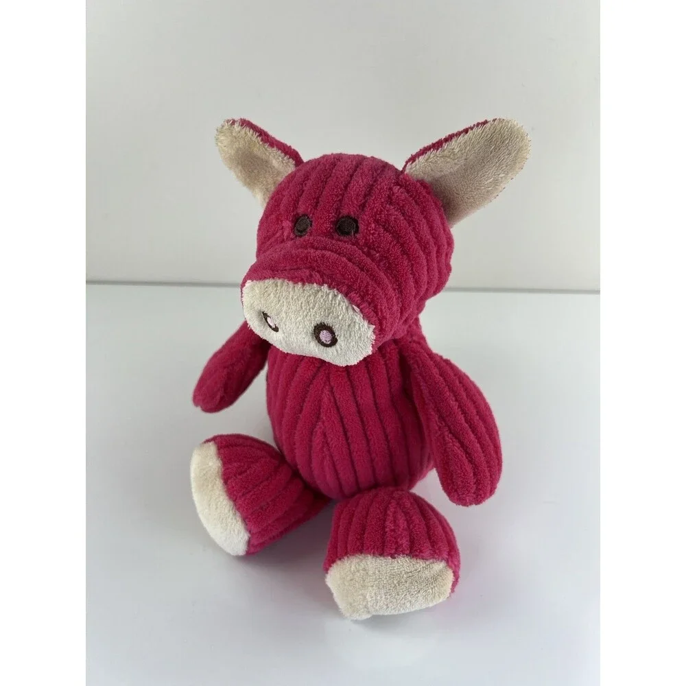 Animal Adventure Pink Corduroy  Ribbed Pig Plush Soft Toy Stuffed Animal 10