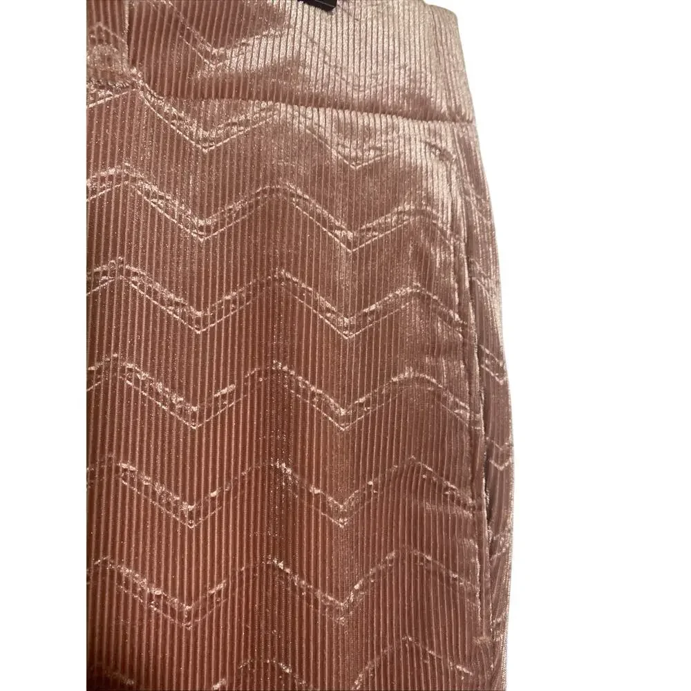 Asos Stretch Courduroy Unisex Beige Pants With Chevron Design Size 28