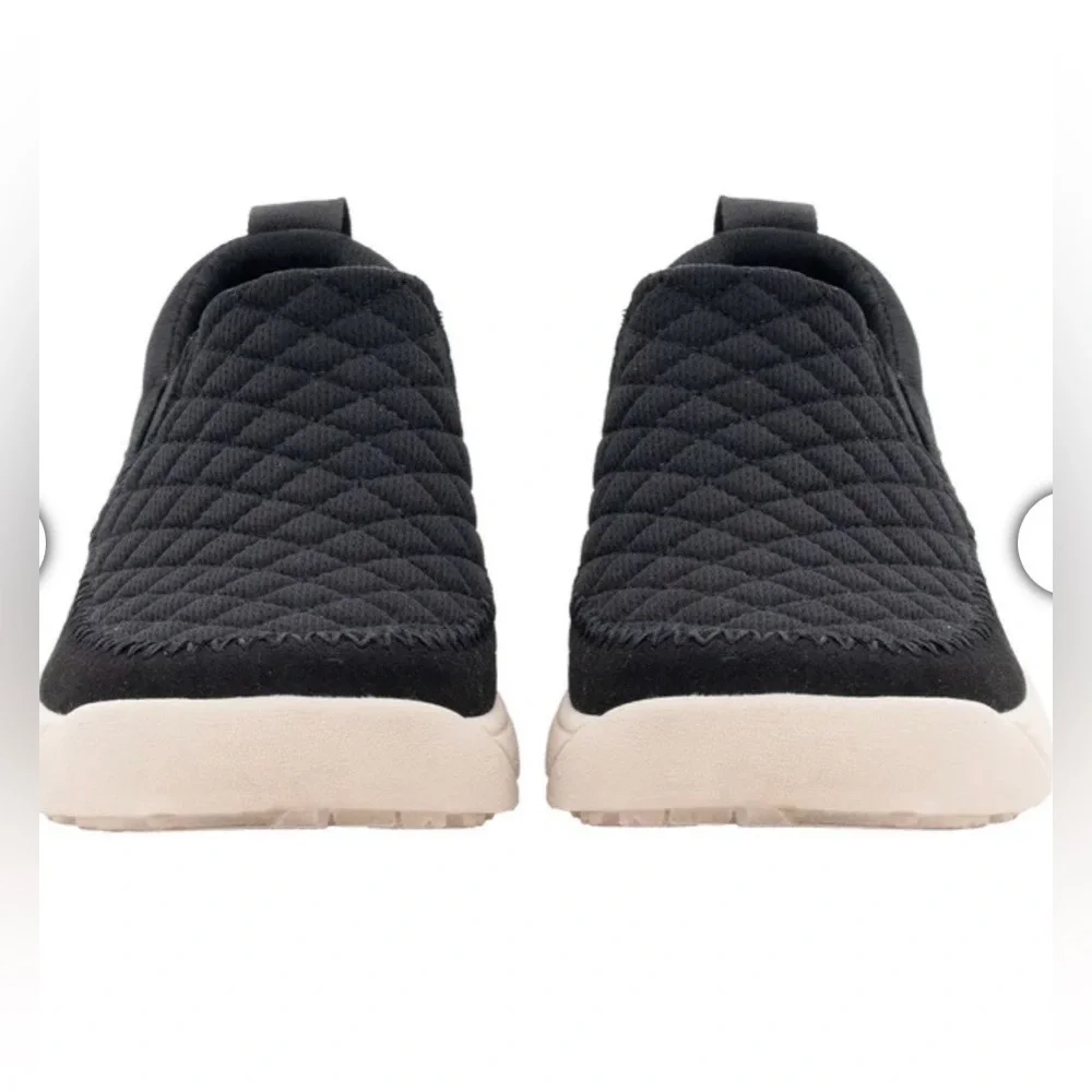 Women's Black Quilted Slip-On Sneakers