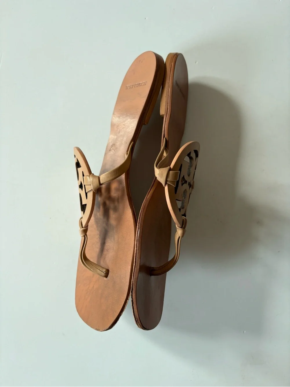 Tory Burch || Miller Sandals Square Toe in Makeup Nude Tan Pink 9