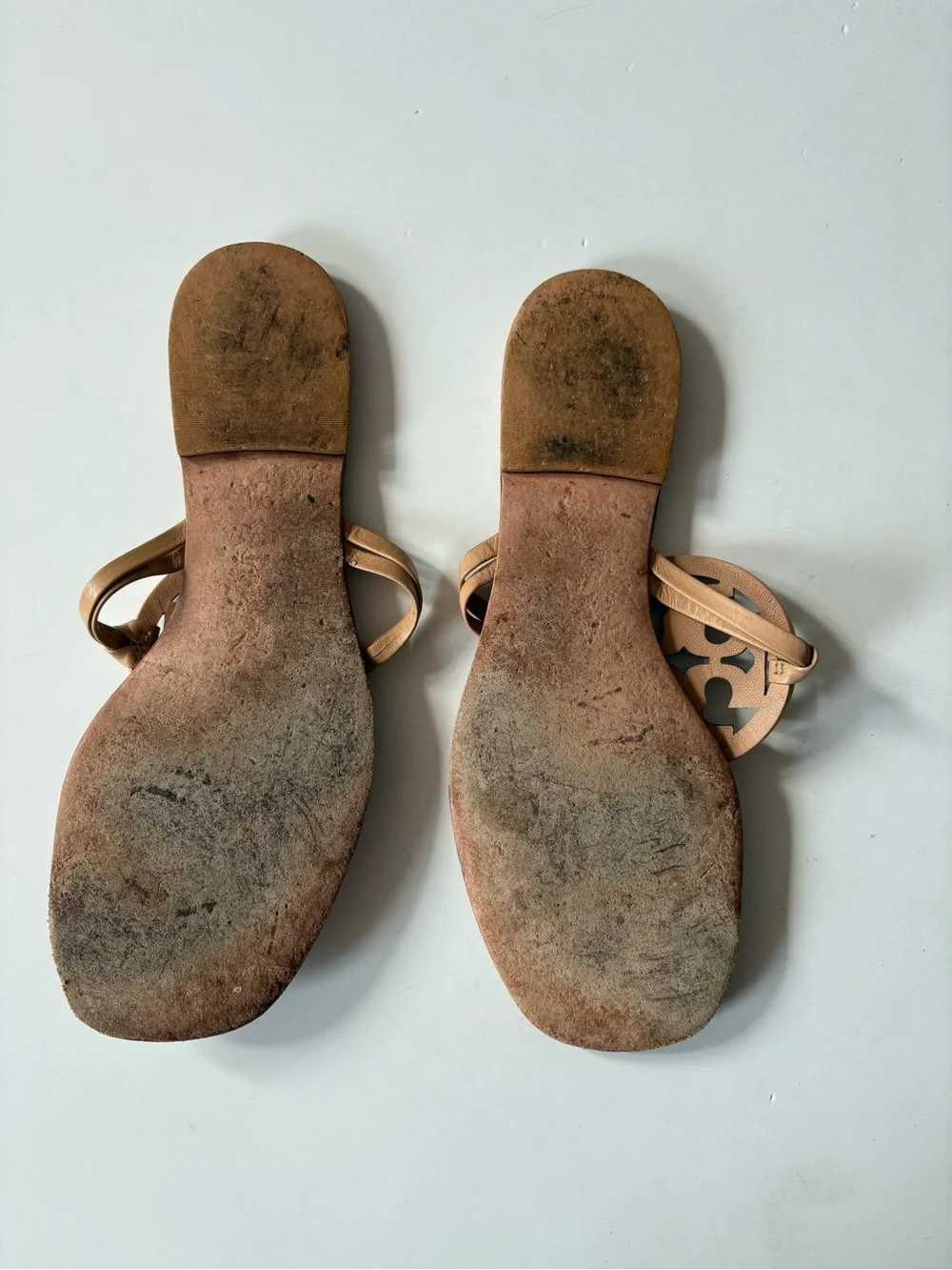 Tory Burch || Miller Sandals Square Toe in Makeup Nude Tan Pink 9
