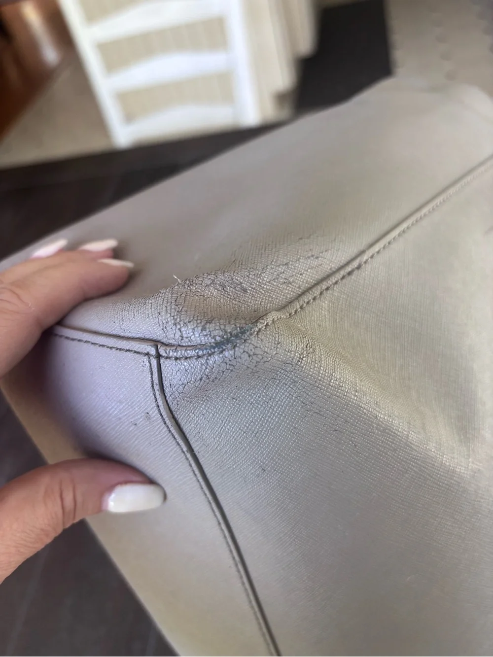 Tory Burch Taupe/Gray Computer bag