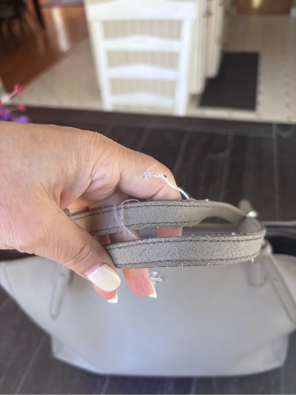 Tory Burch Taupe/Gray Computer bag