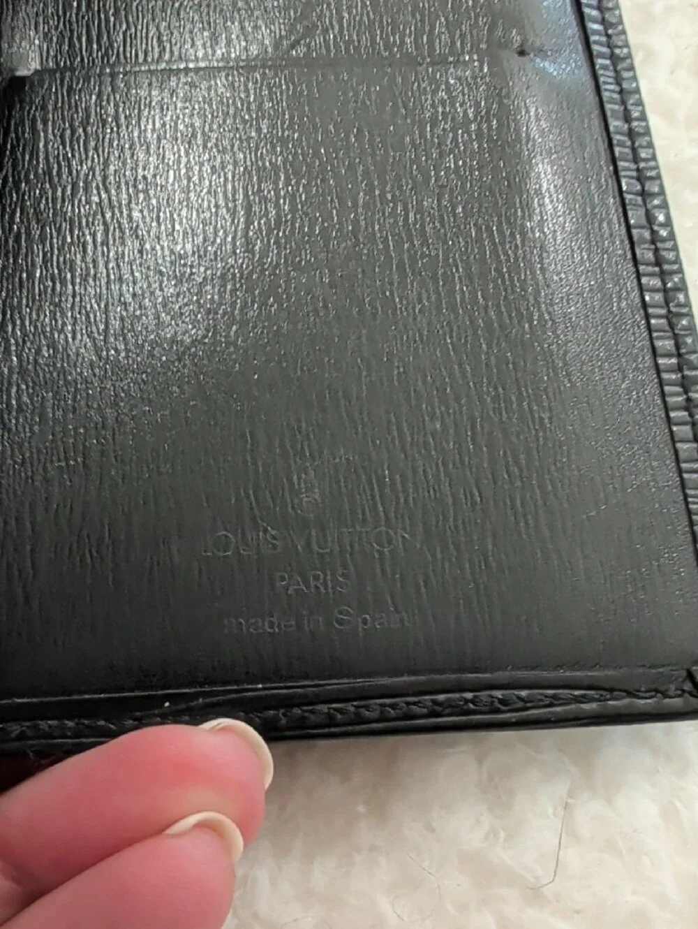 Louis Vuitton Black Epi Leather Long Wallet