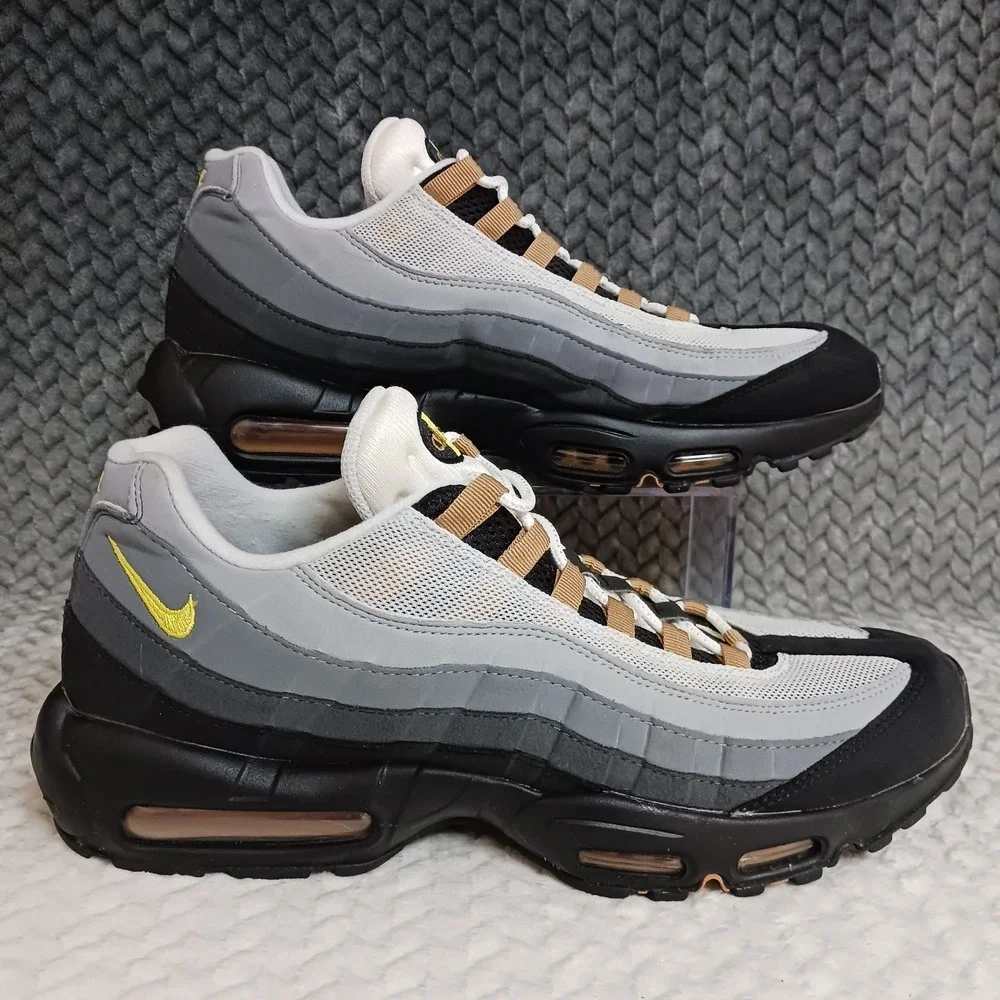 Nike Air Max 95 Icons Yellow Strike Men's Walking Running Sneakers Shoes Size 13