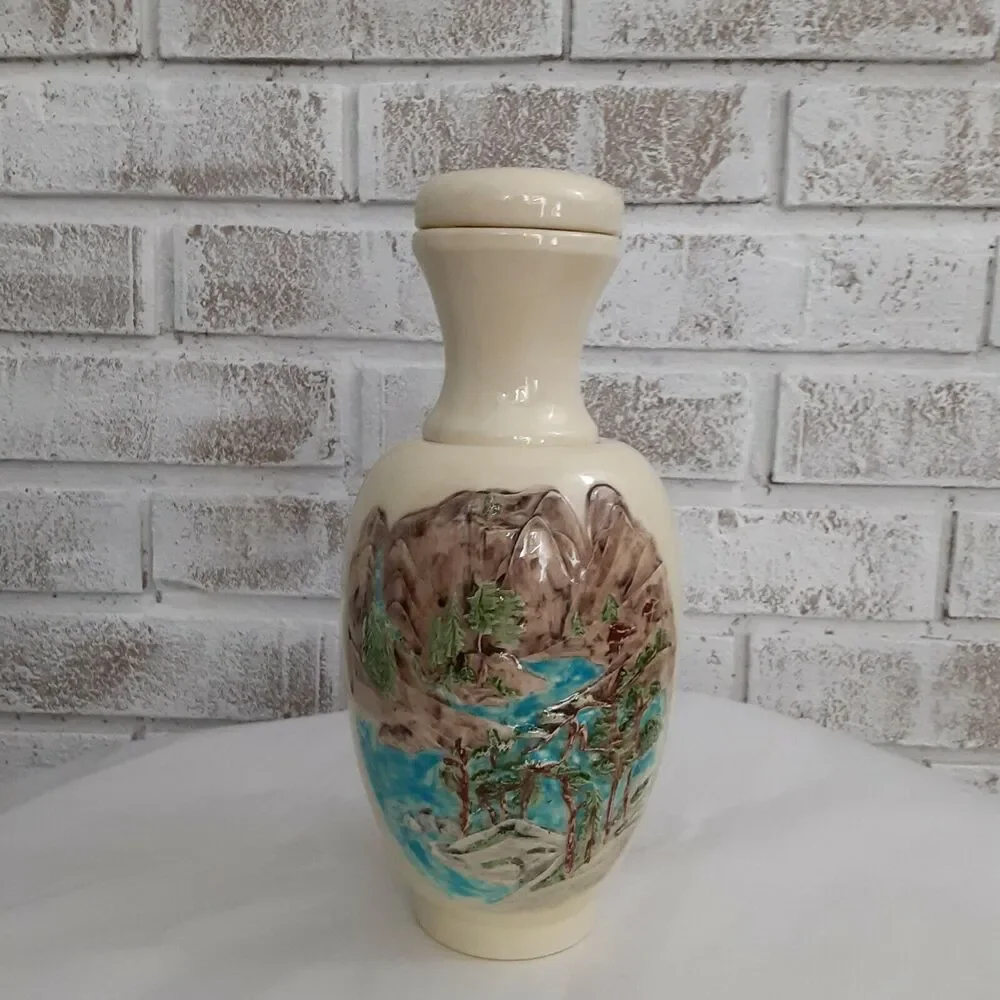 Vintage Unique Ceramic Vase/Vessel 3pc Artist Signed