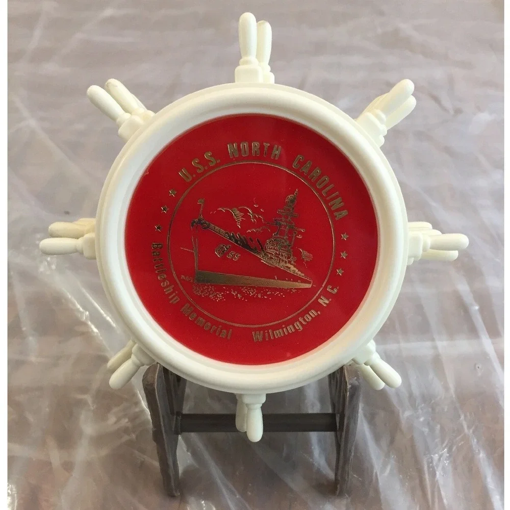 VTG 1965–1980 USS North Carolina Coaster‎ Set 6 Multicolor Nautical Coastal USA
