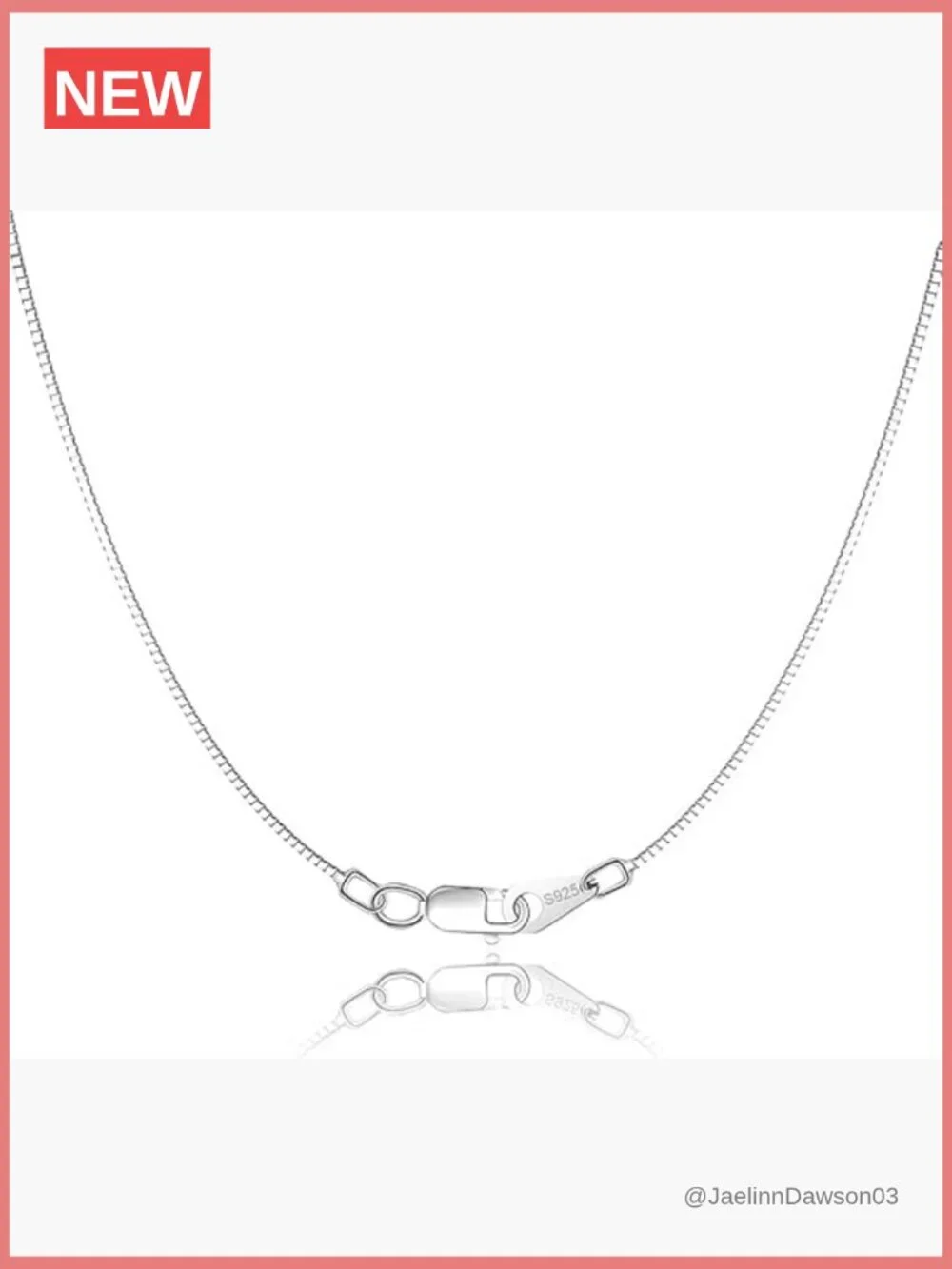 18K Gold Plated Sterling Silver 0.8mm Box Chain Necklace 22 Inch
