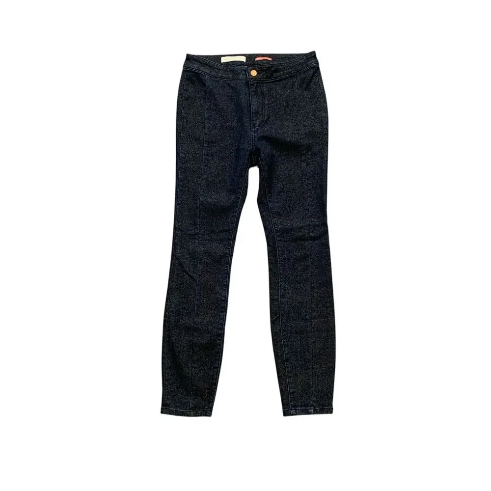 Pilcro Leggings Womens 28 Dark Denim High Rise Shimmer Zip Fly Stretch Jeggings