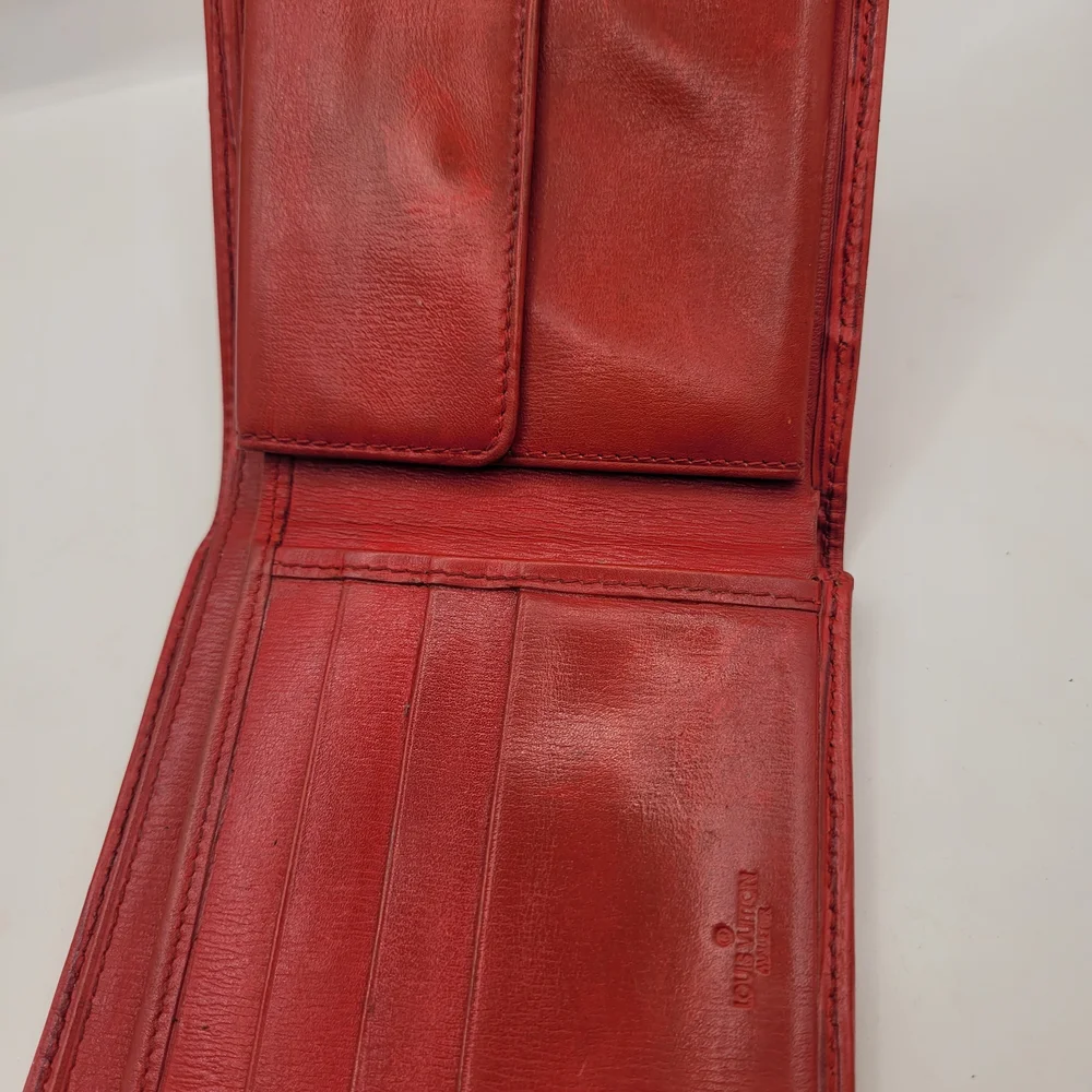 Louis Vuitton Red Textured Wallet