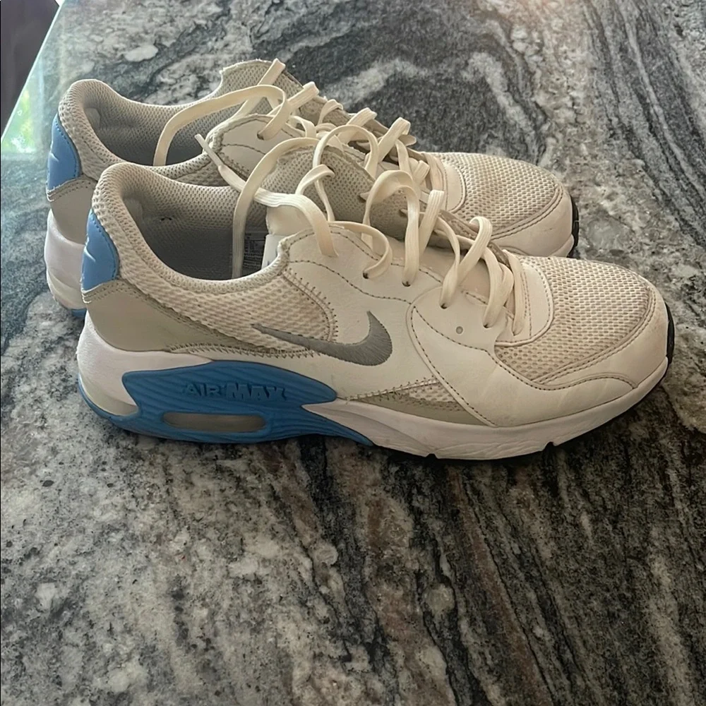 Nike Women’s Athletic Sneakers in Cream with Light Blue Accents