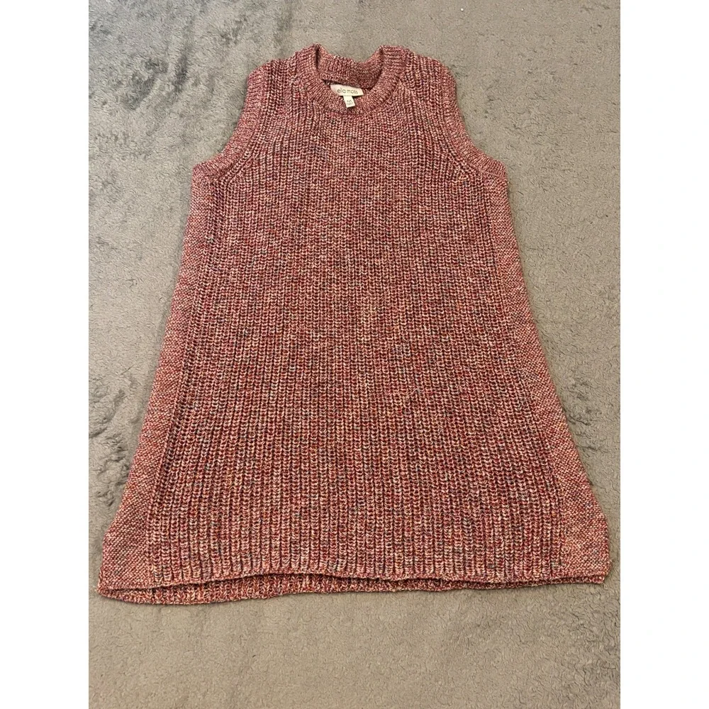 Ella Moss Womens Medium Multicolor Space Dye Knit Sleeveless Sweater Top Tank
