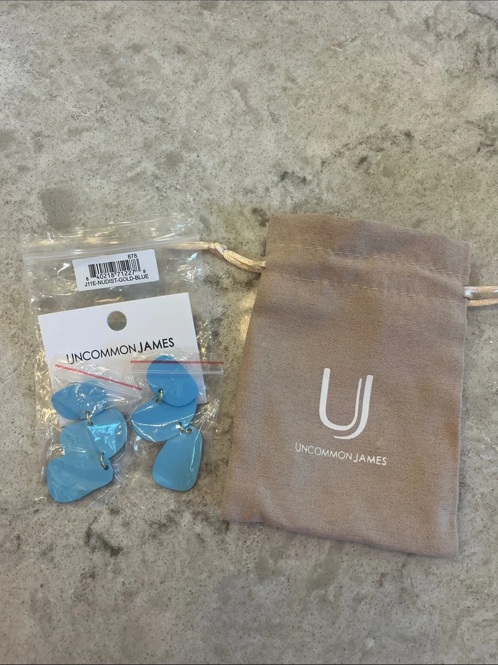 NWT Uncommon James Nudist Earrings in Blue