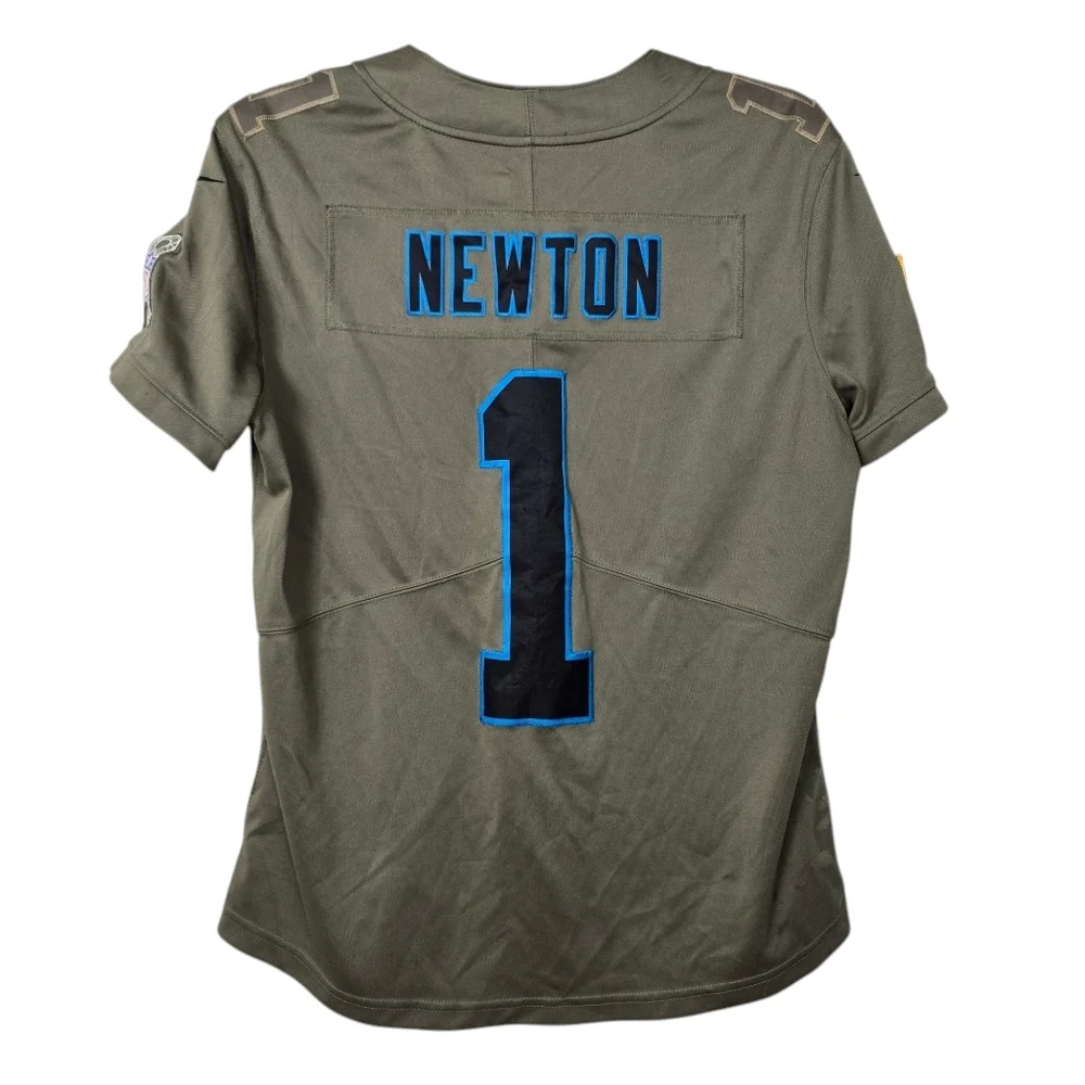 Nike NFL Cam Newton USA Panthers Olive Green Jersey Shirt Kids M