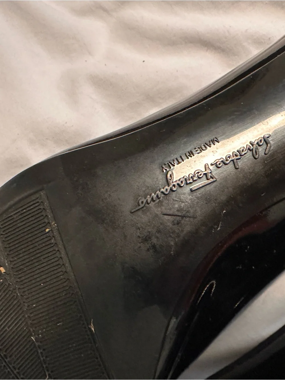 Salvatore Ferragamo but glossy you