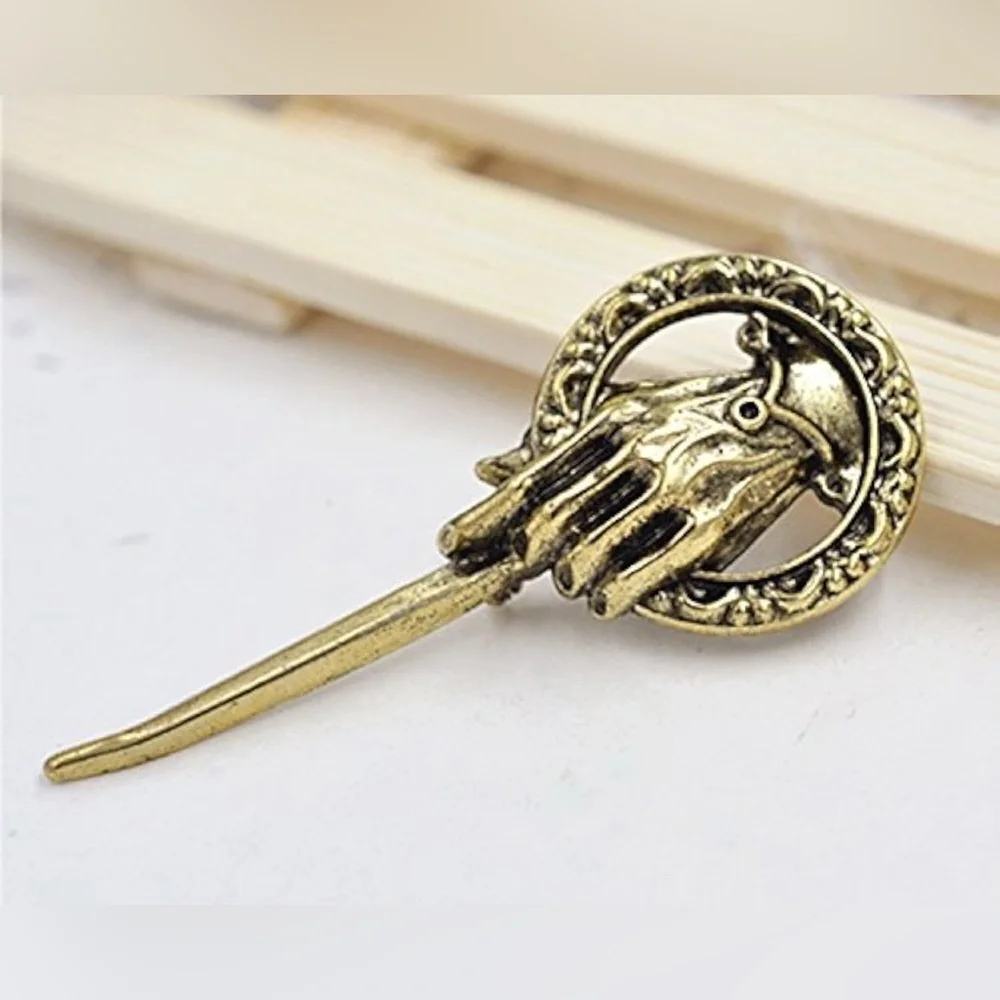 Game of Thrones Hand of The King Pin Brooch, Antique Bronze