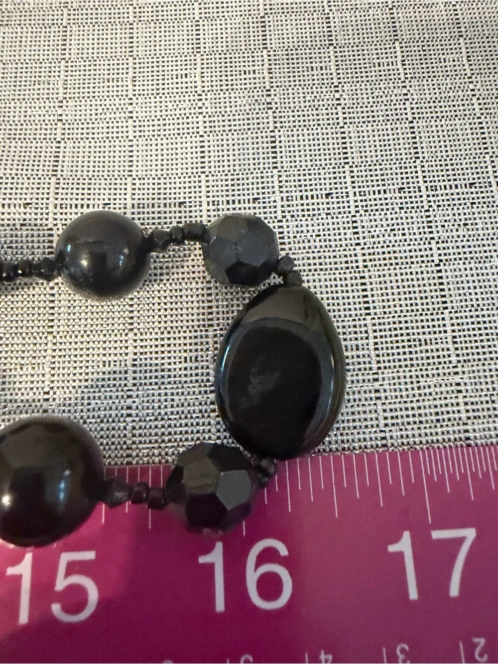 Elegant Black Beaded Long Necklace - Women Jewelry