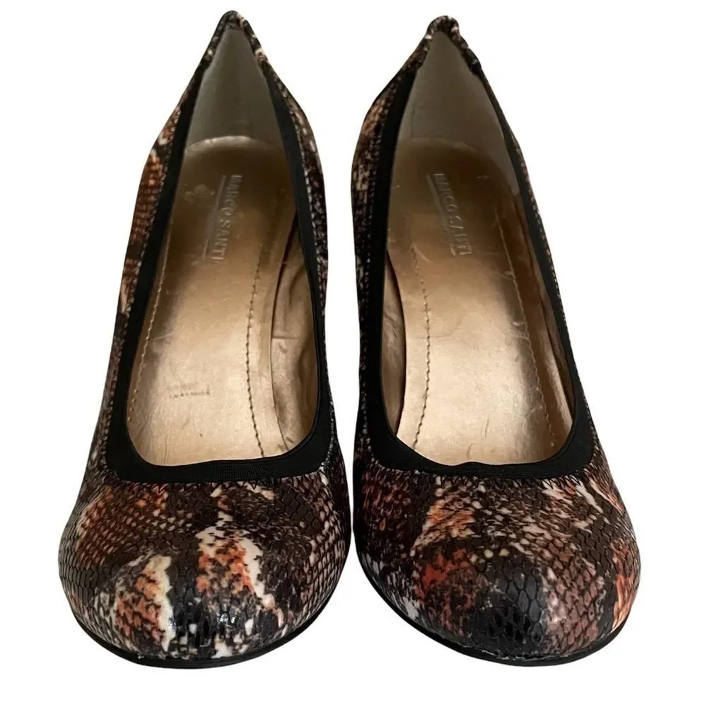 Marco Santi Verona Snakeskin Wedges Size 9.5