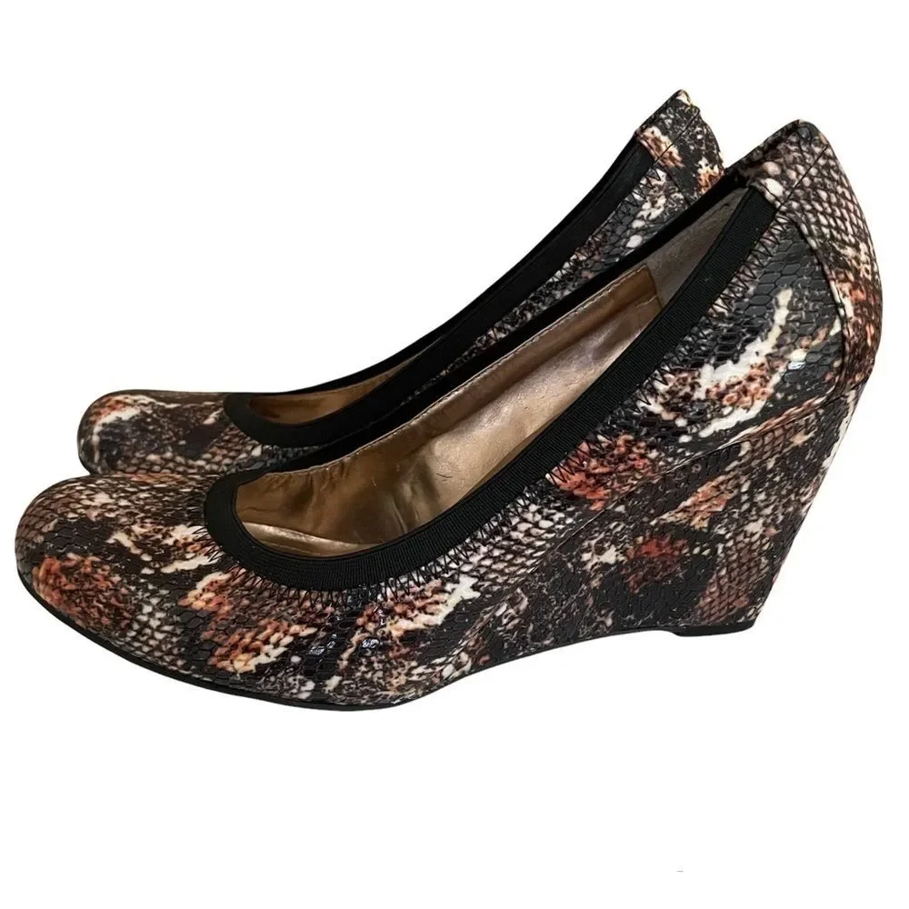 Marco Santi Verona Snakeskin Wedges Size 9.5