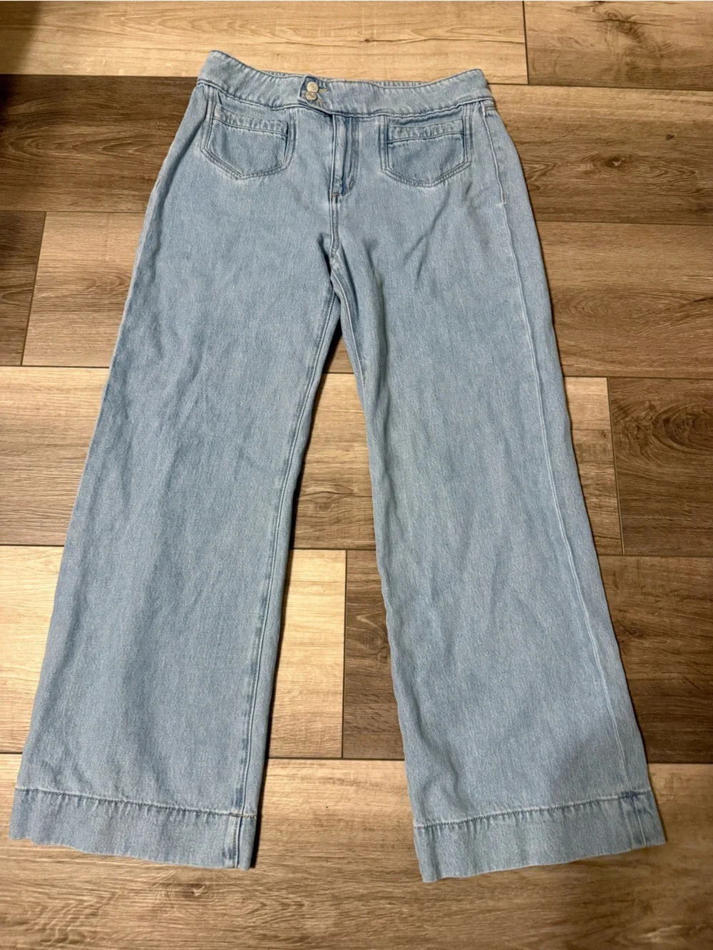 LOFT Light Wash Wide-Leg Jeans