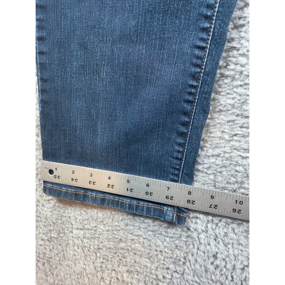 Levi's 512 Perfectly Slimming Jeans 16M Blue Womens Straight Leg Stretch Medium