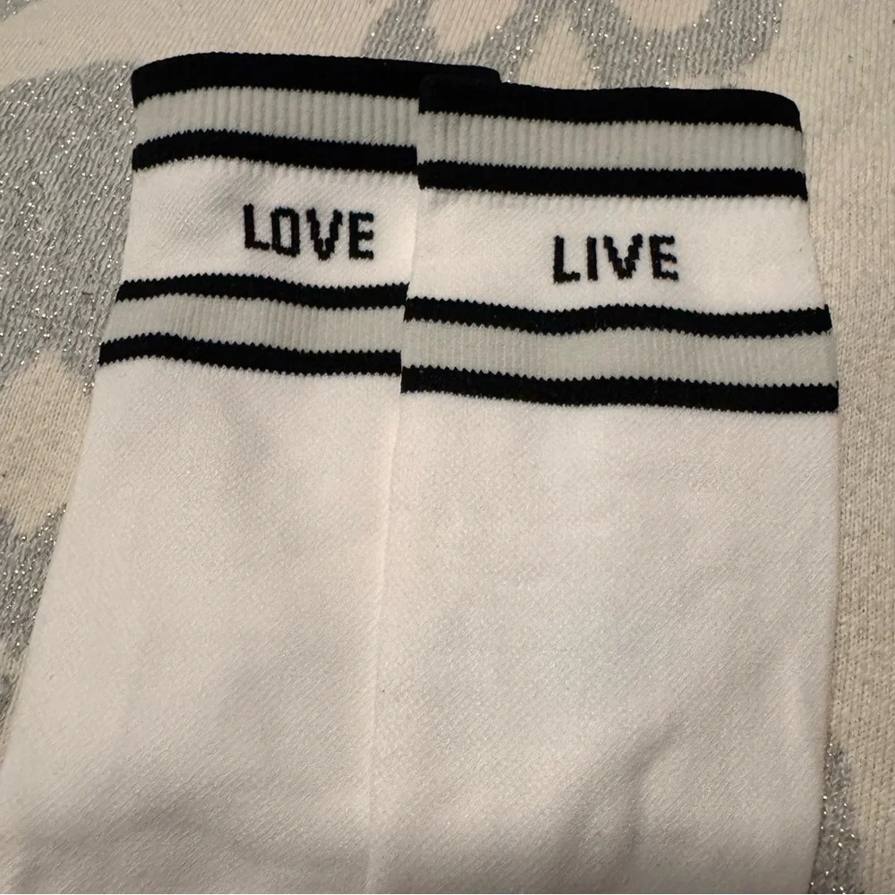 Lululemon athletica White and Black Socks NWOT