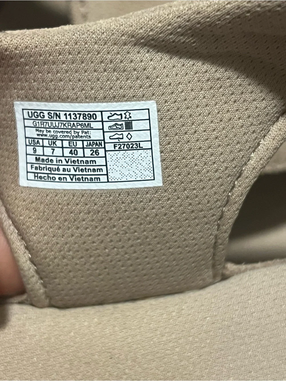 UGG suede upper