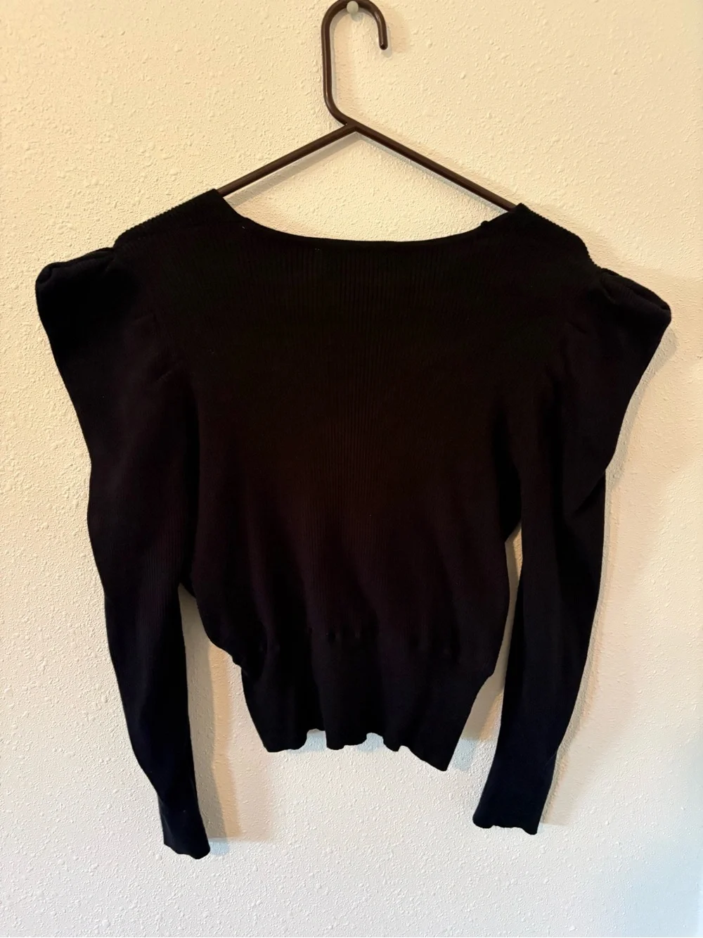 ASTR The Label Suki Pleated Sleeve Wrap Knit Sweater